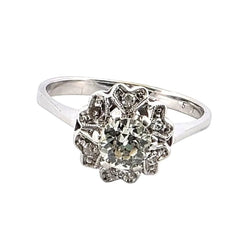 Bague Marguerite en or blanc et diamants - Castafiore