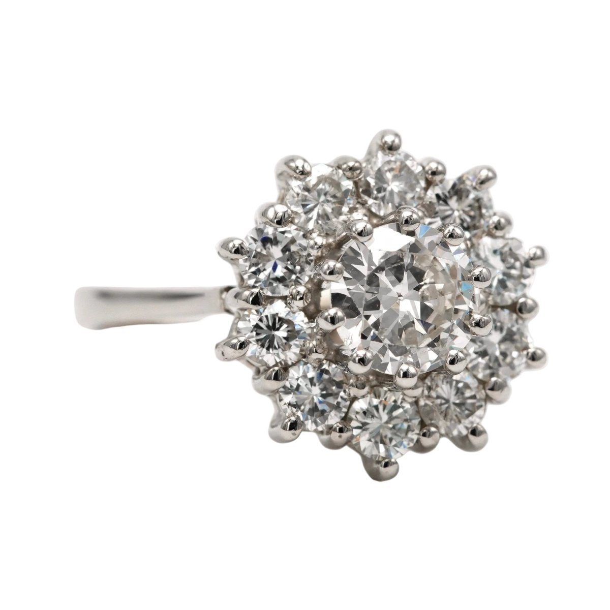 Bague Marguerite en or blanc et diamants - Castafiore