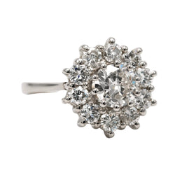 Bague Marguerite en or blanc et diamants - Castafiore