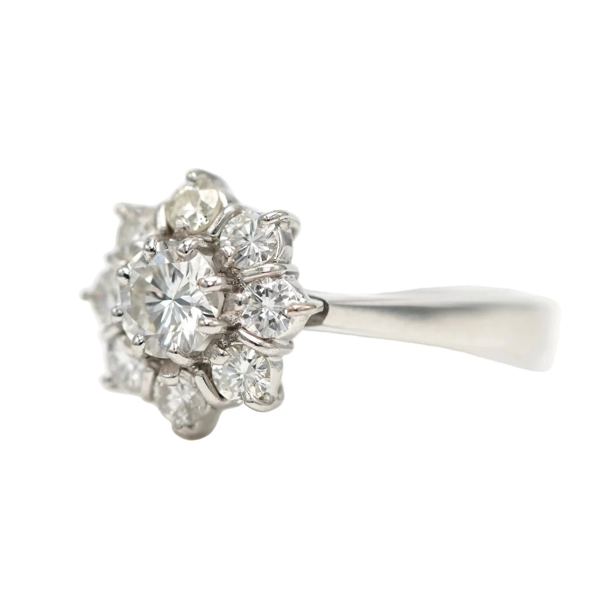 Bague Marguerite en or blanc et diamants - Castafiore