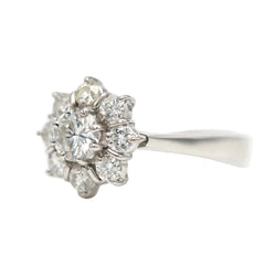 Bague Marguerite en or blanc et diamants - Castafiore