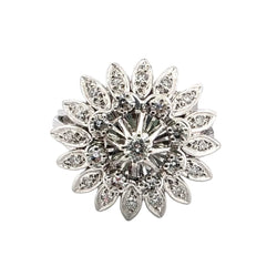 Bague Marguerite en or blanc et diamants - Castafiore