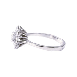 Bague Marguerite en or blanc et diamants - Castafiore
