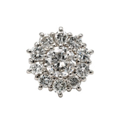 Bague Marguerite en or blanc et diamants - Castafiore