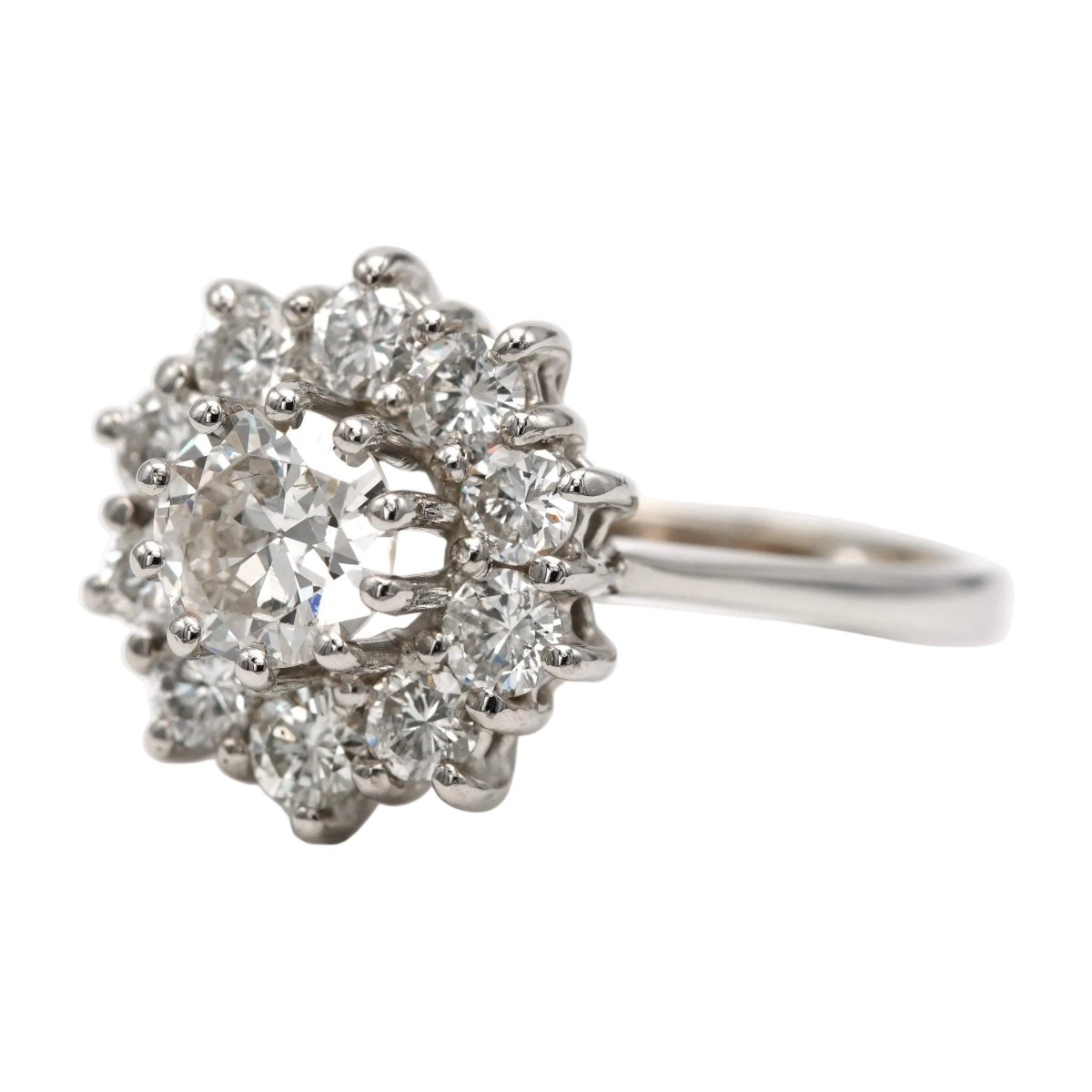 Bague Marguerite en or blanc et diamants - Castafiore