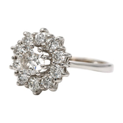 Bague Marguerite en or blanc et diamants - Castafiore