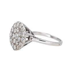 Bague Marguerite en or blanc et diamants - Castafiore