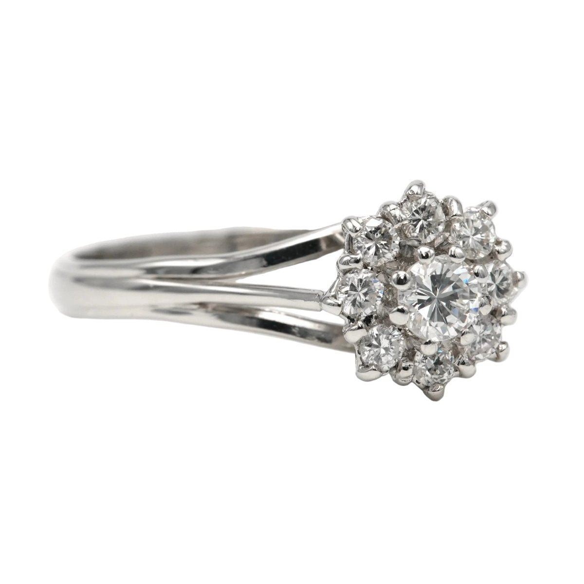 Bague Marguerite en or blanc et diamants - Castafiore