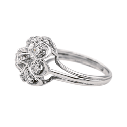Bague Marguerite en or blanc et diamants - Castafiore