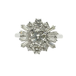 Bague Marguerite en or blanc et diamants - Castafiore