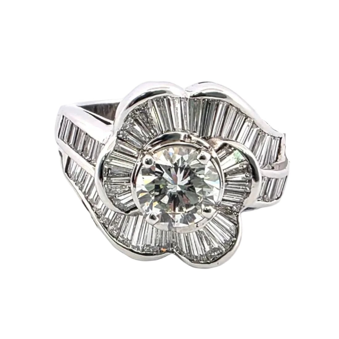 Bague Marguerite en or blanc et diamants - Castafiore