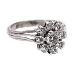 Bague Marguerite en or blanc et diamants - Castafiore