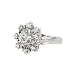 Bague Marguerite en or blanc et diamants - Castafiore