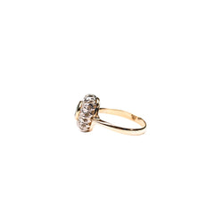Bague Marguerite en or blanc, or jaune, émeraude et diamants - Castafiore