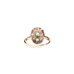 Bague Marguerite en or blanc, or jaune, émeraude et diamants - Castafiore