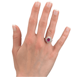 Bague Marguerite en or blanc, or jaune, saphir et diamants - Castafiore