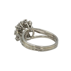 Bague Marguerite en or blanc, platine et diamant - Castafiore