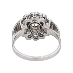 Bague Marguerite en or blanc, platine et diamants - Castafiore