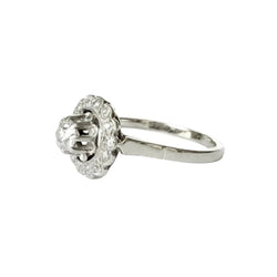 Bague Marguerite en or blanc, platine et diamants - Castafiore