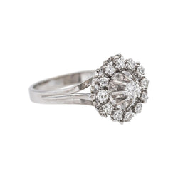 Bague Marguerite en or blanc, platine et diamants - Castafiore