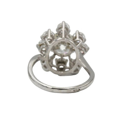 Bague Marguerite en or blanc, platine et diamants - Castafiore