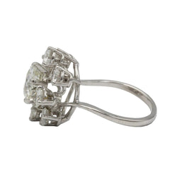 Bague Marguerite en or blanc, platine et diamants - Castafiore