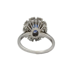 Bague Marguerite en or blanc, platine, saphir et diamants - Castafiore