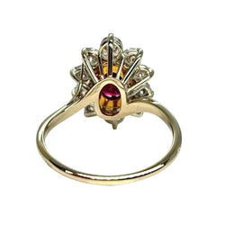 Bague Marguerite en or blanc, rubis et diamants - Castafiore
