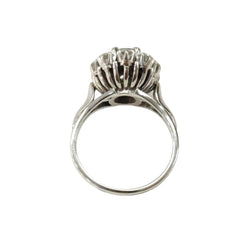 Bague Marguerite en or blanc, saphir et diamants - Castafiore