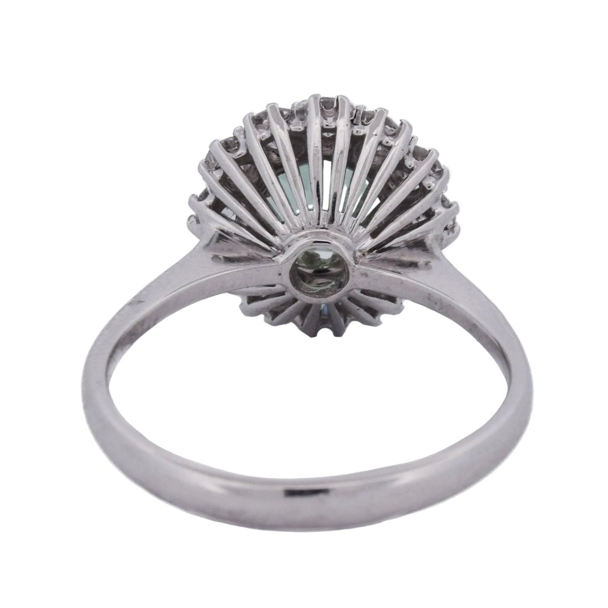 Bague Marguerite en or blanc, tourmaline et diamants - Castafiore