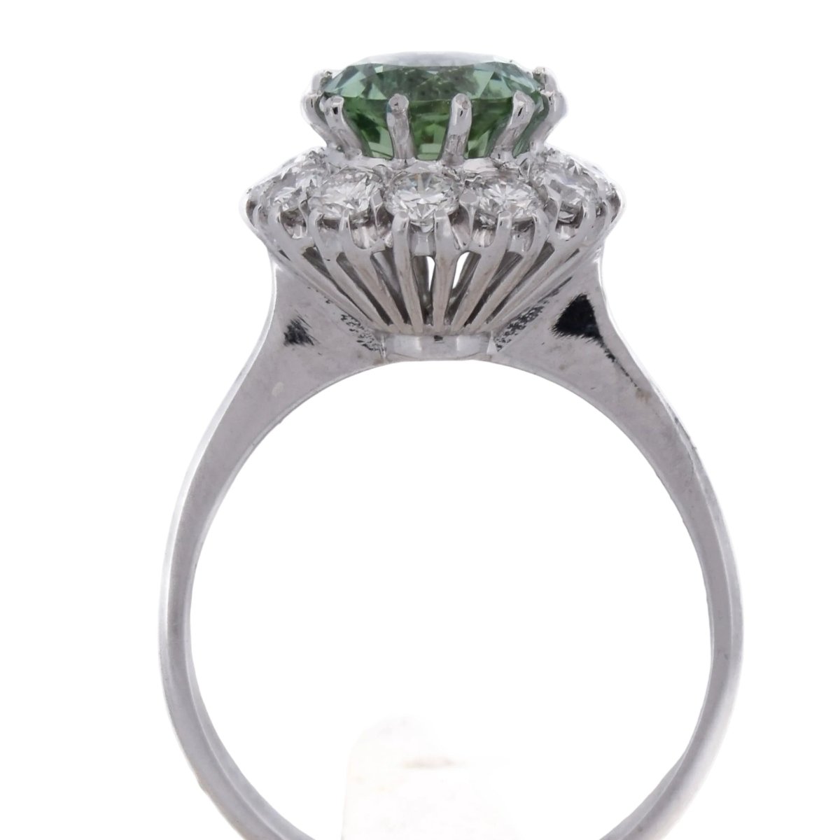 Bague Marguerite en or blanc, tourmaline et diamants - Castafiore