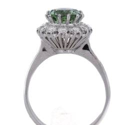Bague Marguerite en or blanc, tourmaline et diamants - Castafiore