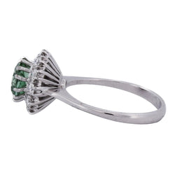 Bague Marguerite en or blanc, tourmaline et diamants - Castafiore