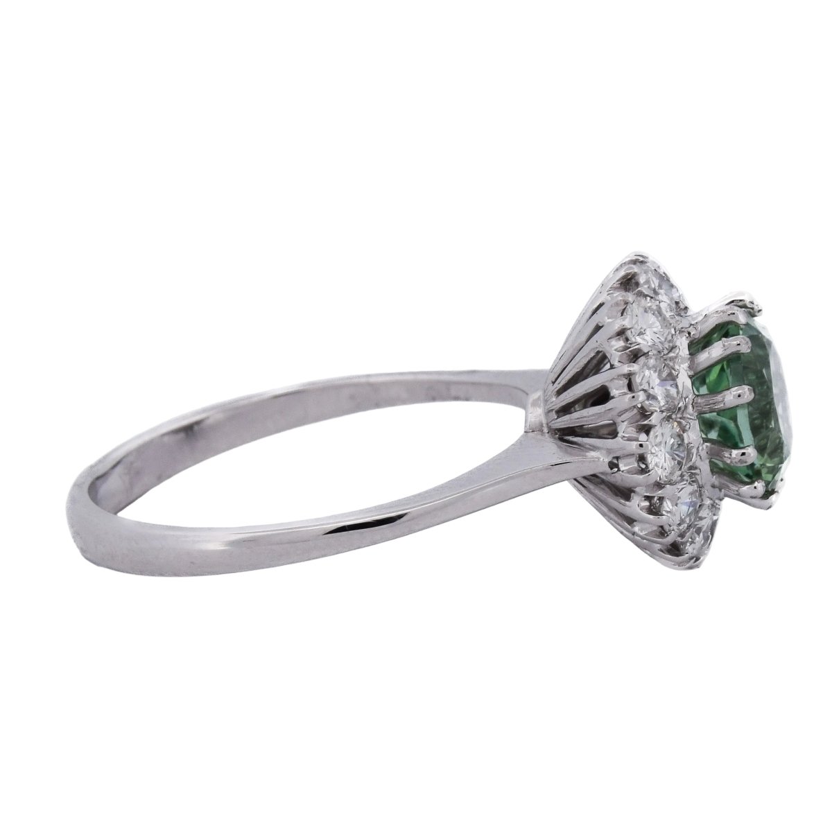 Bague Marguerite en or blanc, tourmaline et diamants - Castafiore