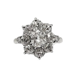 Bague Marguerite en or jaune, argent et diamants - Castafiore