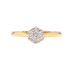 Bague Marguerite en or jaune et diamants - Castafiore
