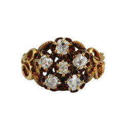 Bague Marguerite en or jaune et diamants