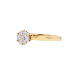 Bague Marguerite en or jaune et diamants - Castafiore