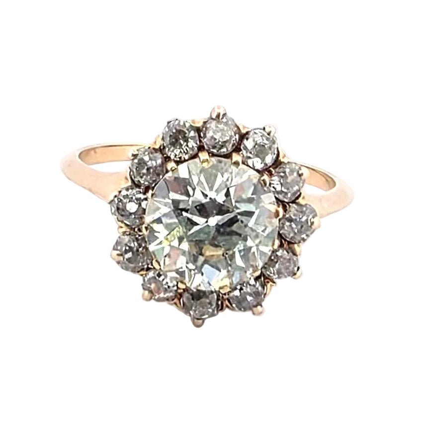 Bague Marguerite en or jaune et diamants - Castafiore