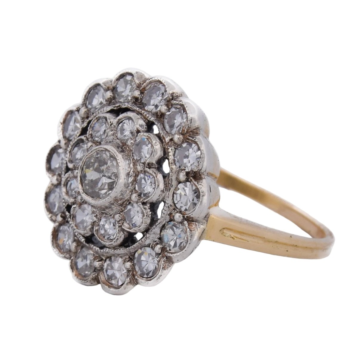 Bague Marguerite en or jaune et diamants - Castafiore