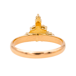 Bague Marguerite en or jaune et diamants - Castafiore