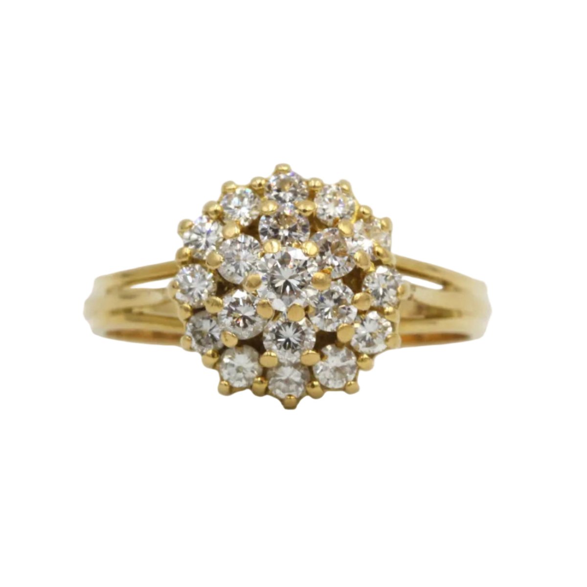 Bague Marguerite en or jaune et diamants - Castafiore