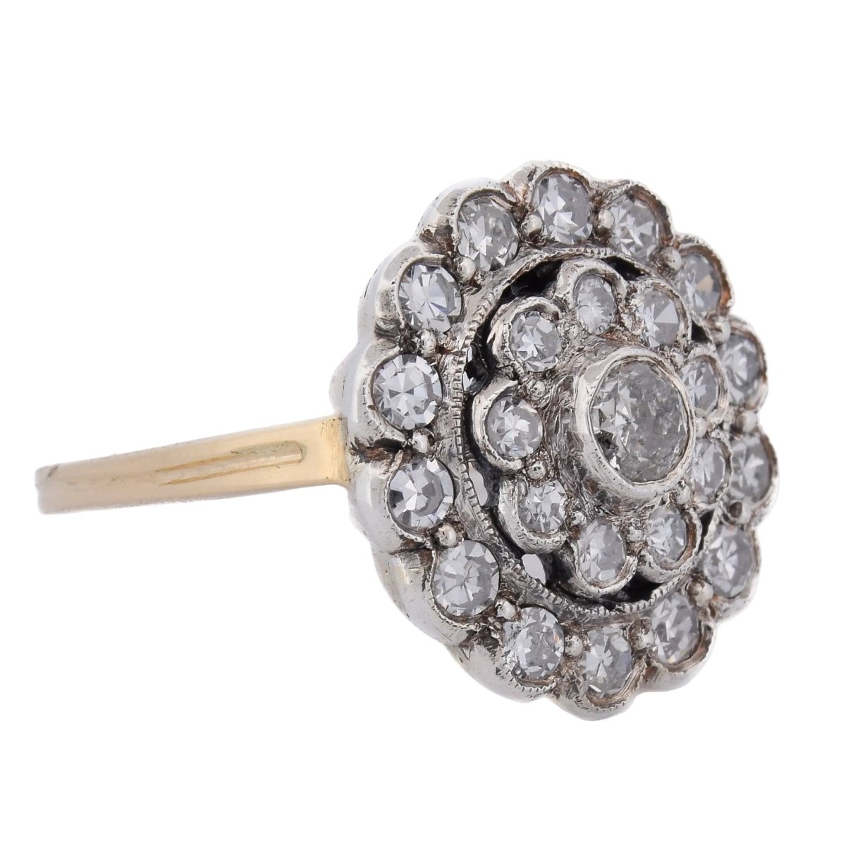 Bague Marguerite en or jaune et diamants - Castafiore