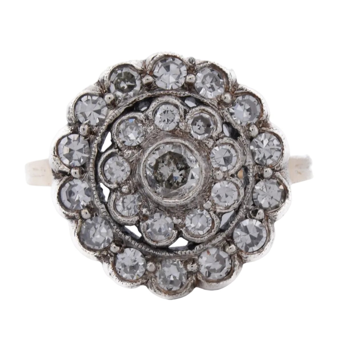 Bague Marguerite en or jaune et diamants - Castafiore