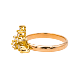 Bague Marguerite en or jaune et diamants - Castafiore