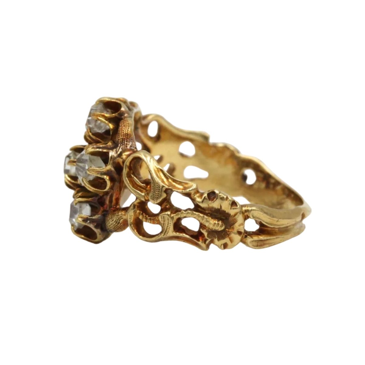 Bague Marguerite en or jaune et diamants - Castafiore
