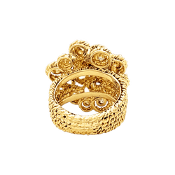Bague Marguerite en or jaune, or blanc et diamants - Castafiore