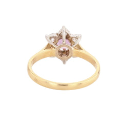 Bague Marguerite en or jaune, or blanc, saphir et diamants - Castafiore