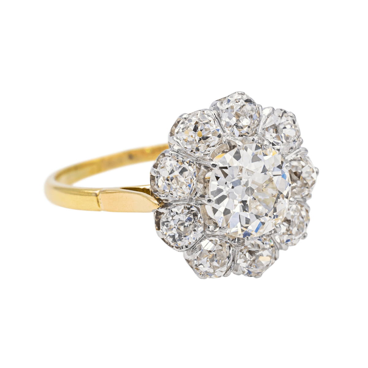 Bague Marguerite en or jaune, platine et diamants - Castafiore