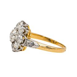 Bague Marguerite en or jaune, platine et diamants - Castafiore
